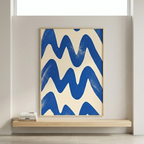Azure Rhythms | Modern Minimalist Blue Wave Art 🌊💙