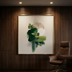 Emerald Botanical Abstract Art - Modern Eucalyptus & Earthy Tones Digital Print
