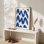 Azure Rhythms | Modern Minimalist Blue Wave Art 🌊💙