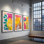 The Chroma Collection | Set of 3 Vibrant Maximalist Wall Art 🌈✨