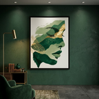 Emerald Dream | Luxury Gold Leaf & Green Abstract Portrait ✨🌿