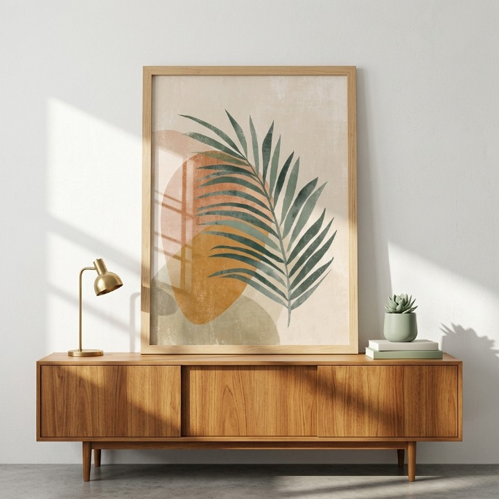 Tropical Serenity | Abstract Palm Leaf Botanical Wall Art 🌿✨