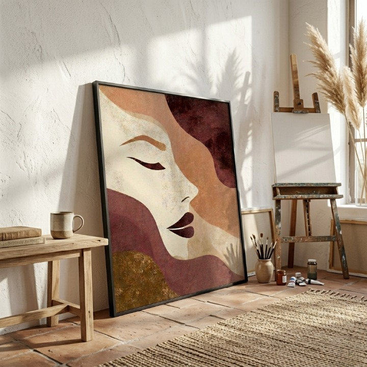 Autumn Muse | Elegant Abstract Female Portrait 💄✨