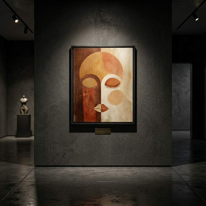 African Muse | Modern Abstract Portrait Wall Art 🎭✨