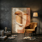 Terra Muse | Minimalist Cubist Portrait Print