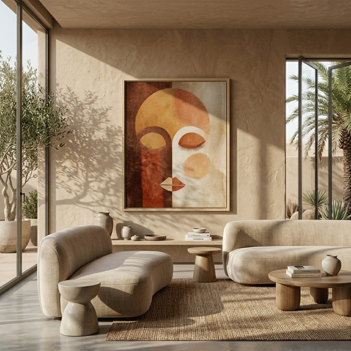 African Muse | Modern Abstract Portrait Wall Art 🎭✨