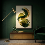Verdant Path | Luxury Emerald & Gold Botanical Abstract Art ✨🌿