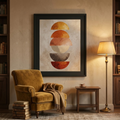Boho Abstract Geometric Wall Art - Mid Century Modern Earthy Tones Digital Print