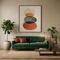 Zen Balance : Minimalist Abstract Stone Wall Art - Earth Tones & Terracotta