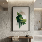 Emerald Botanical Abstract Art - Modern Eucalyptus & Earthy Tones Digital Print