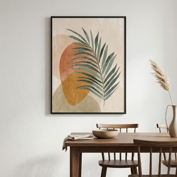 Tropical Serenity | Abstract Palm Leaf Botanical Wall Art 🌿✨